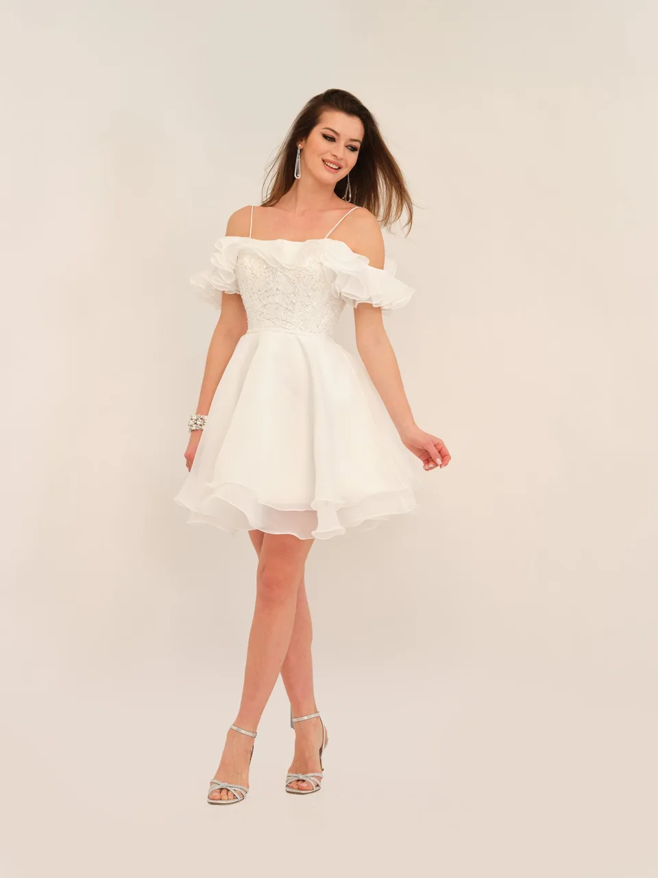 Dave & Johnny 11201 Wedding Dress in Ivory — view 3