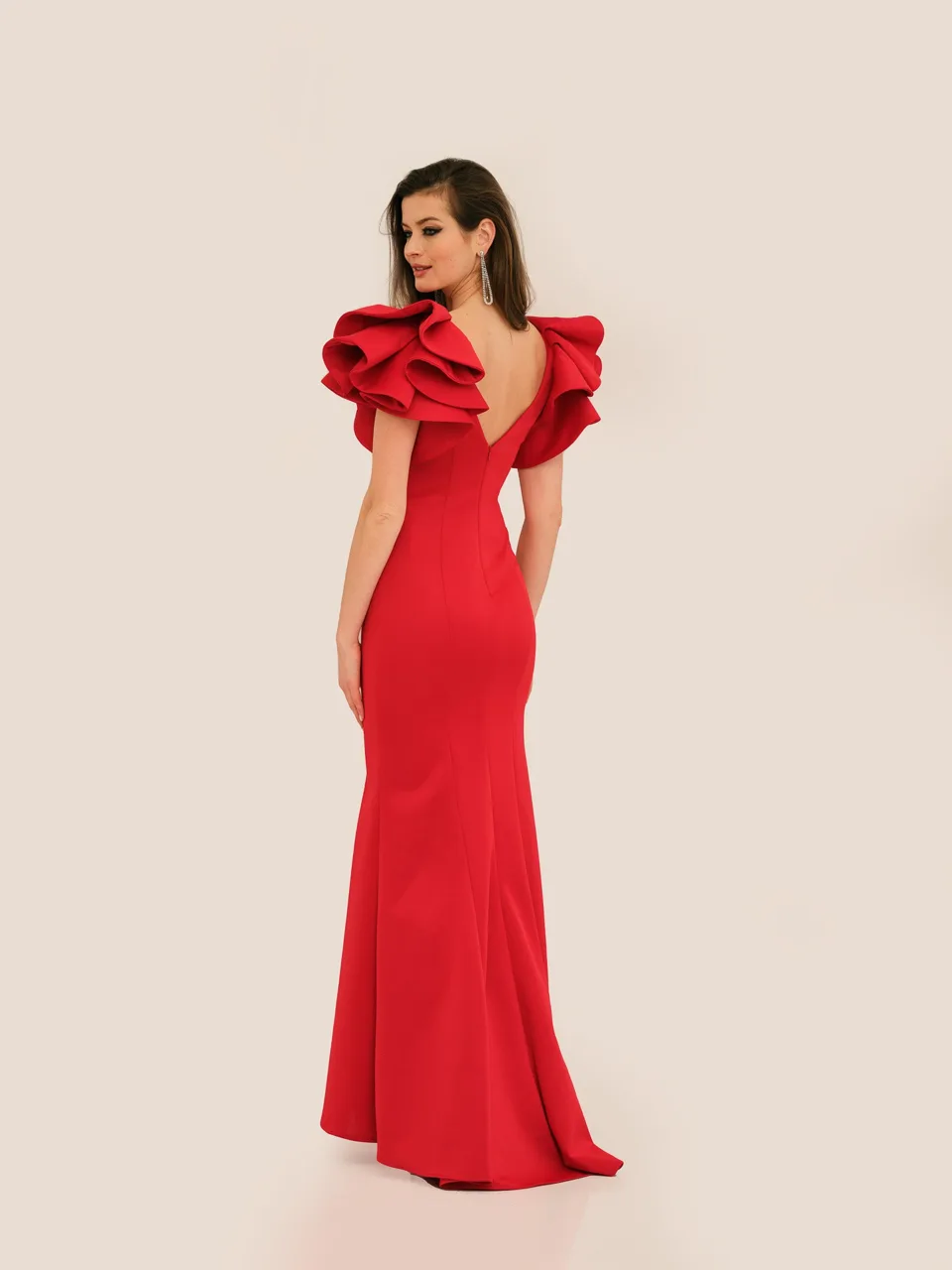 Dave & Johnny 11314 Dress in Navy Blue — view 4
