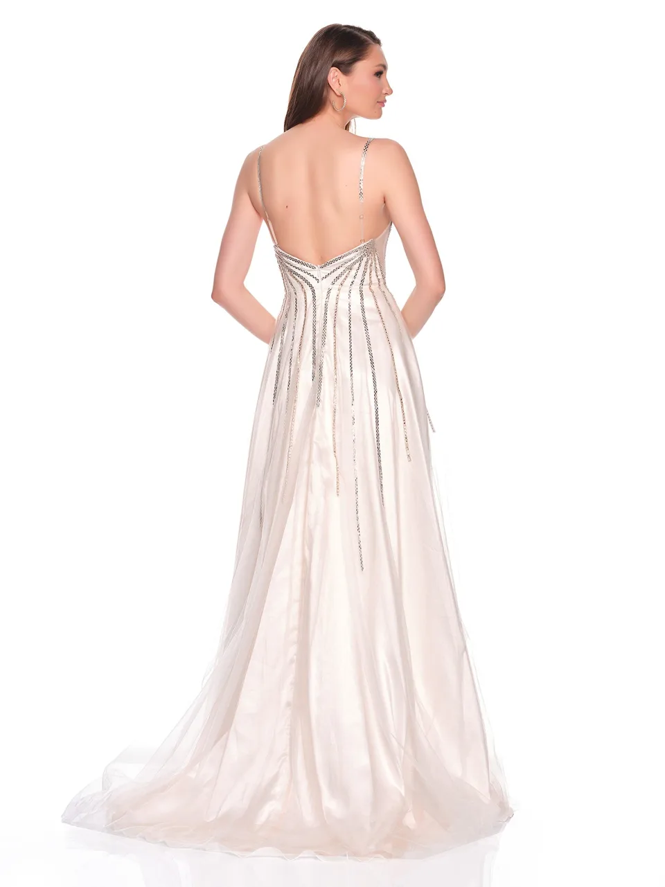 Dave & Johnny 12842 Prom Dress — back view