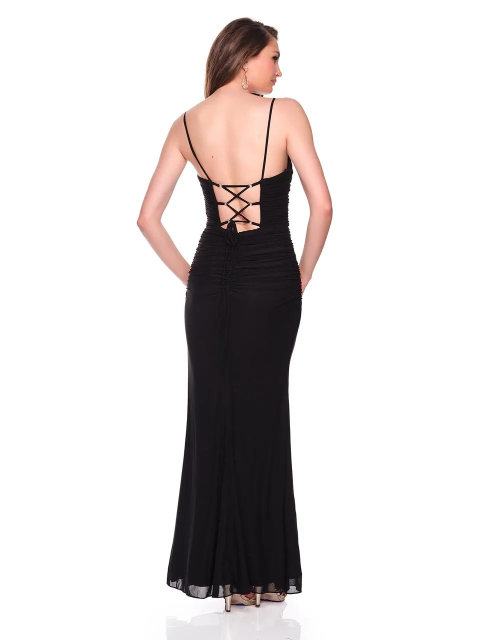 Dave & Johnny 12849 Prom Dress — back view
