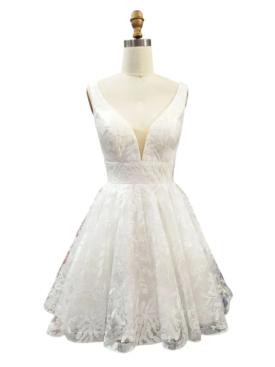 Dave & Johnny 12959 Wedding Dress in Ivory — front view