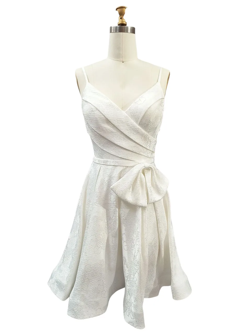 Dave & Johnny 12961 Prom Dress in Ivory — front view
