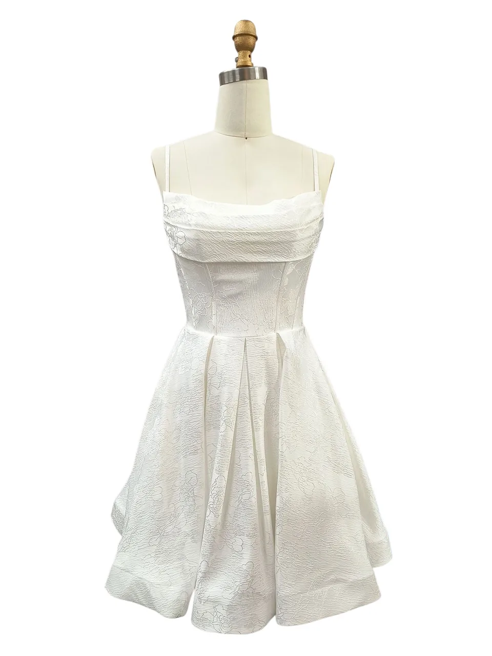 Dave & Johnny 12964 Prom Dress in Ivory — front view