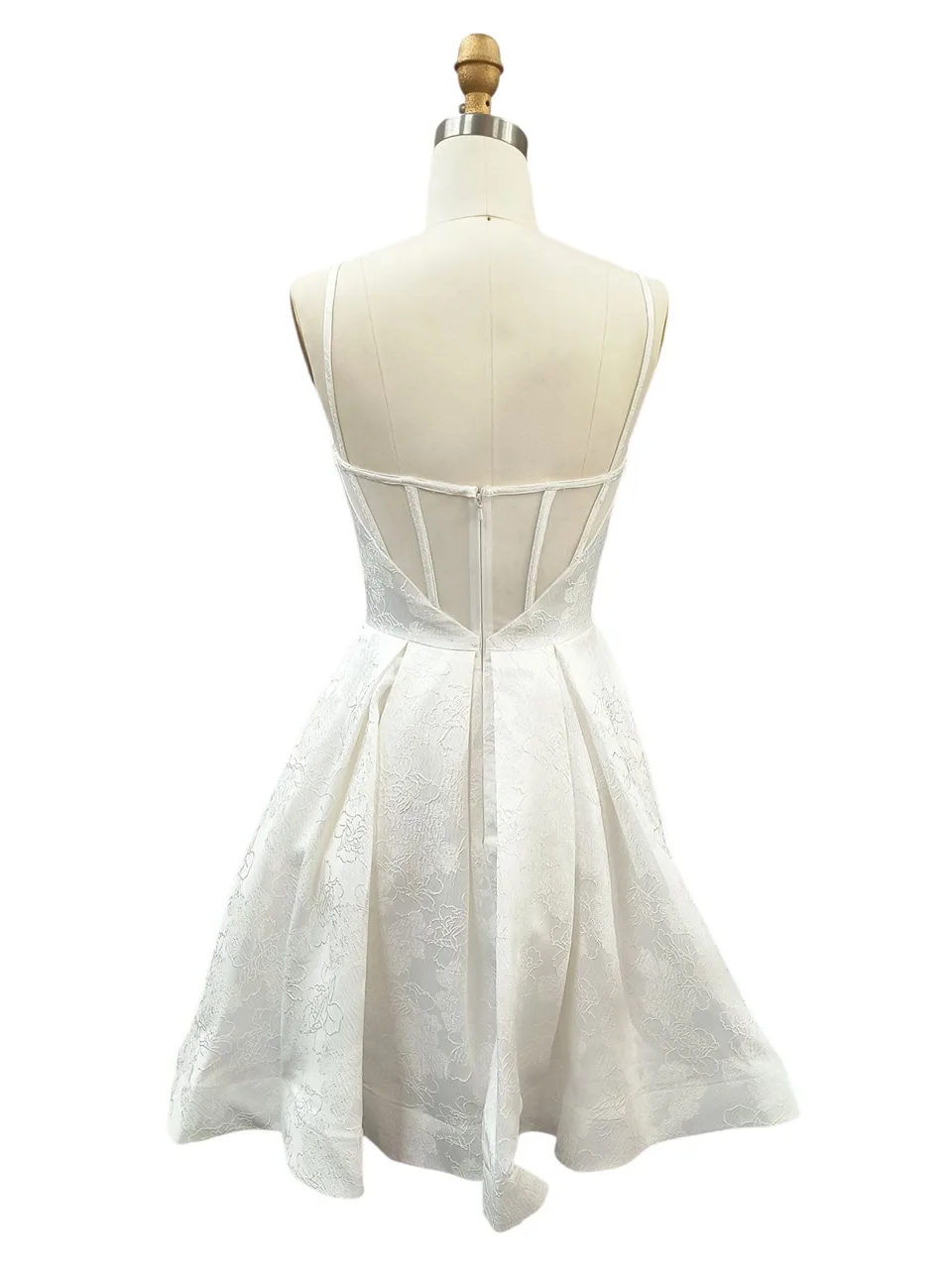 Dave & Johnny 12964 Prom Dress in Ivory — back view