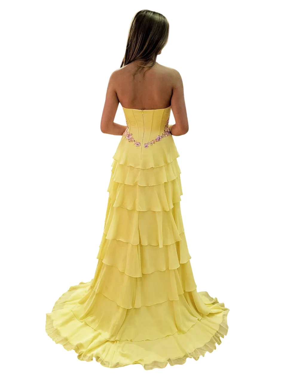 Dave & Johnny 12966 Prom Dress — back view