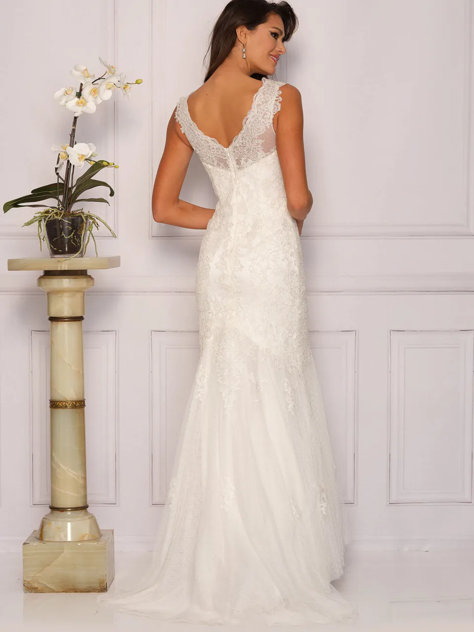 Dave & Johnny 1937 Wedding Dress — back view