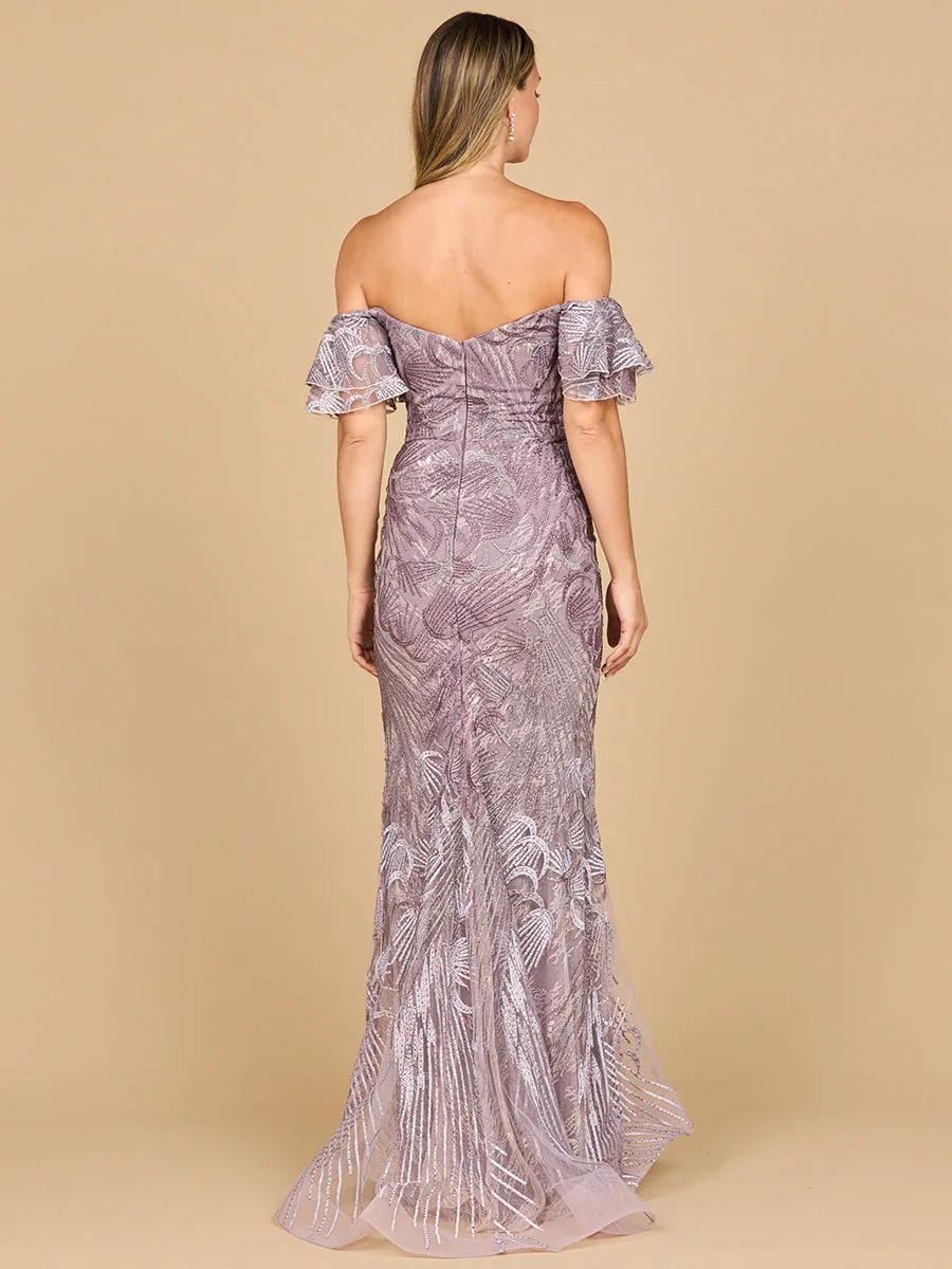 Off Shoulder Mermaid Lace Gown by Lara New York — style 28884