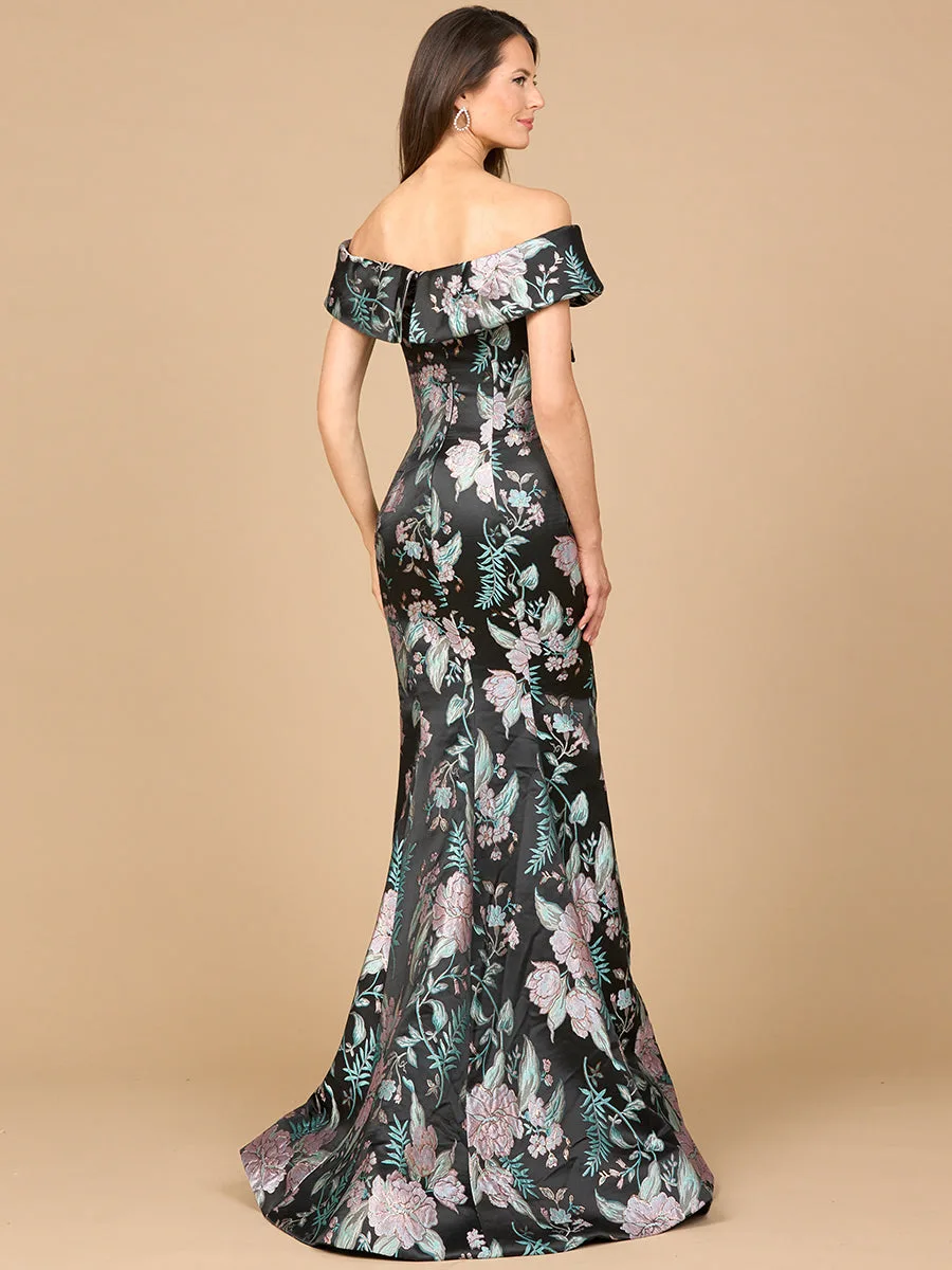 Fitted, Mermaid Brocade Gown by Lara New York — style 28919