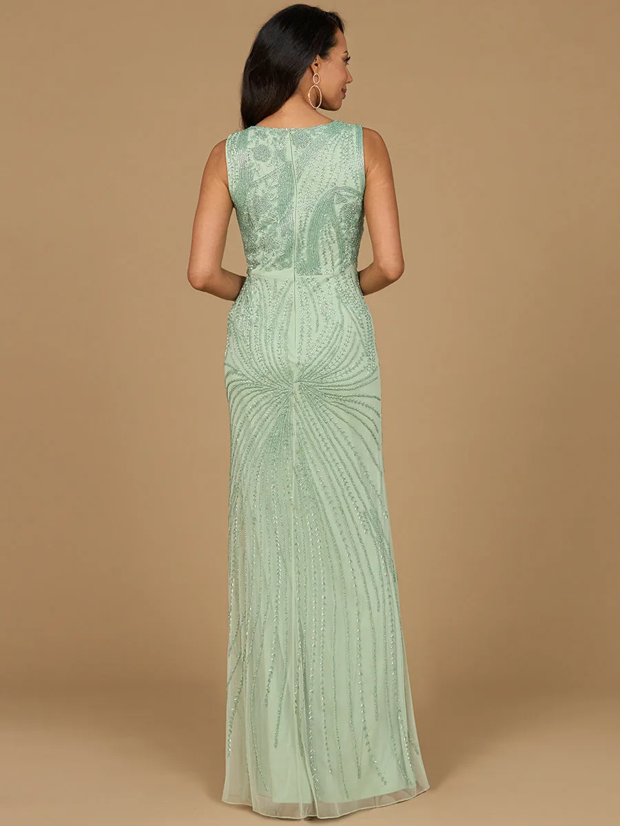 Asymmetrical, Beaded Gown by Lara New York — style 28976