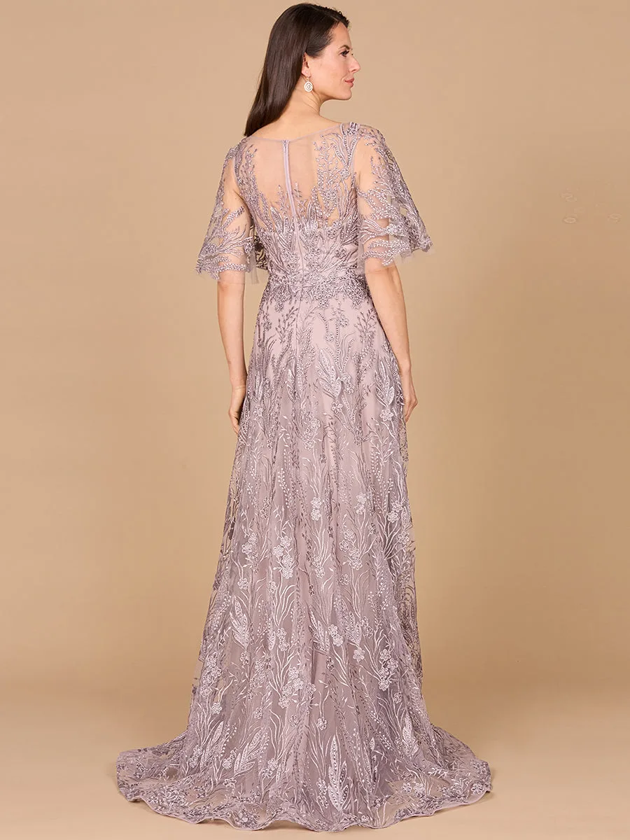 Modest, Cape Sleeve A-line Gown by Lara New York — style 28985