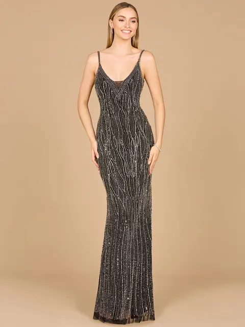 V-Neck Fitted Gown