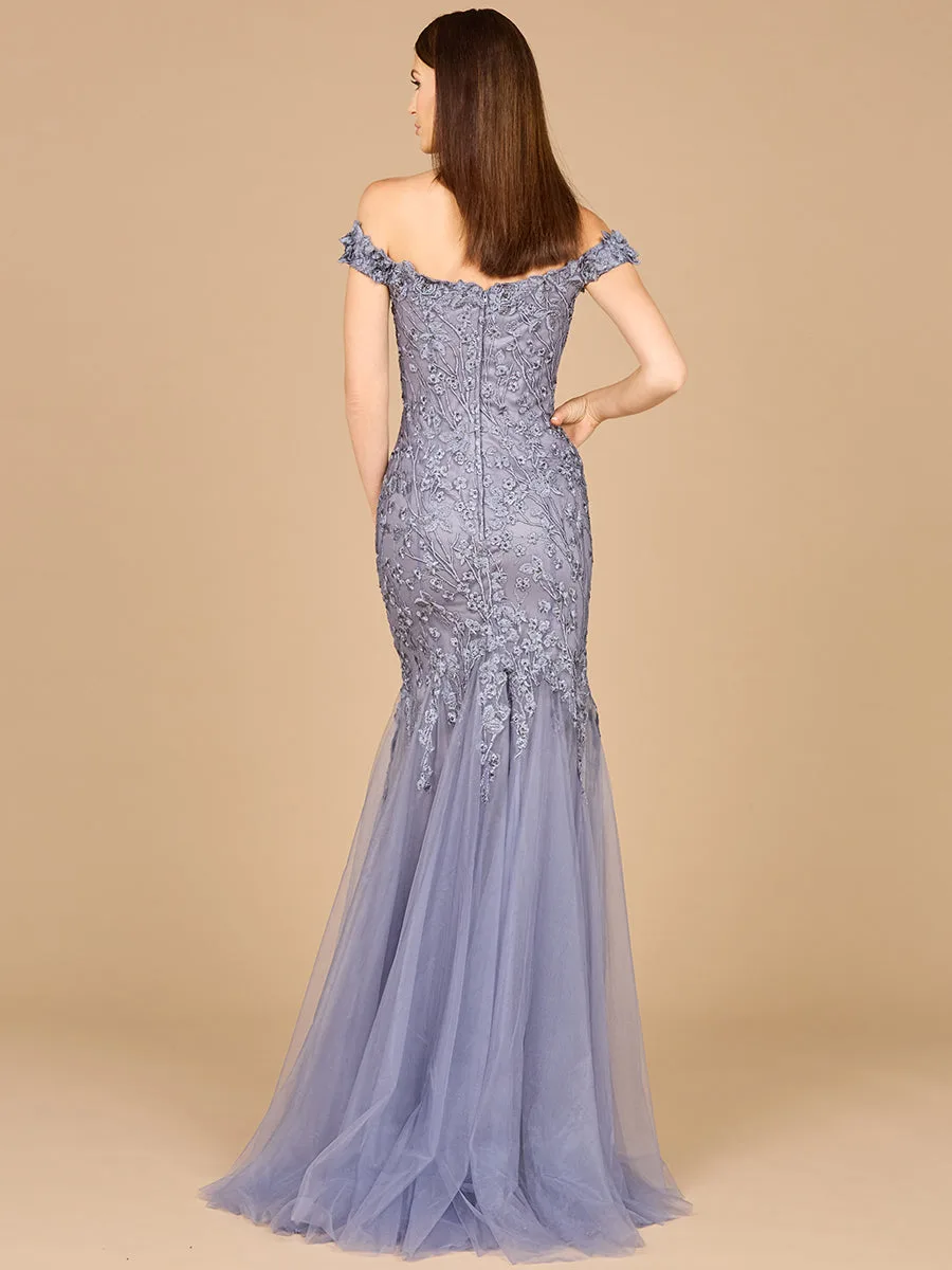Off Shoulder Mermaid Gown by Lara New York — style 29021