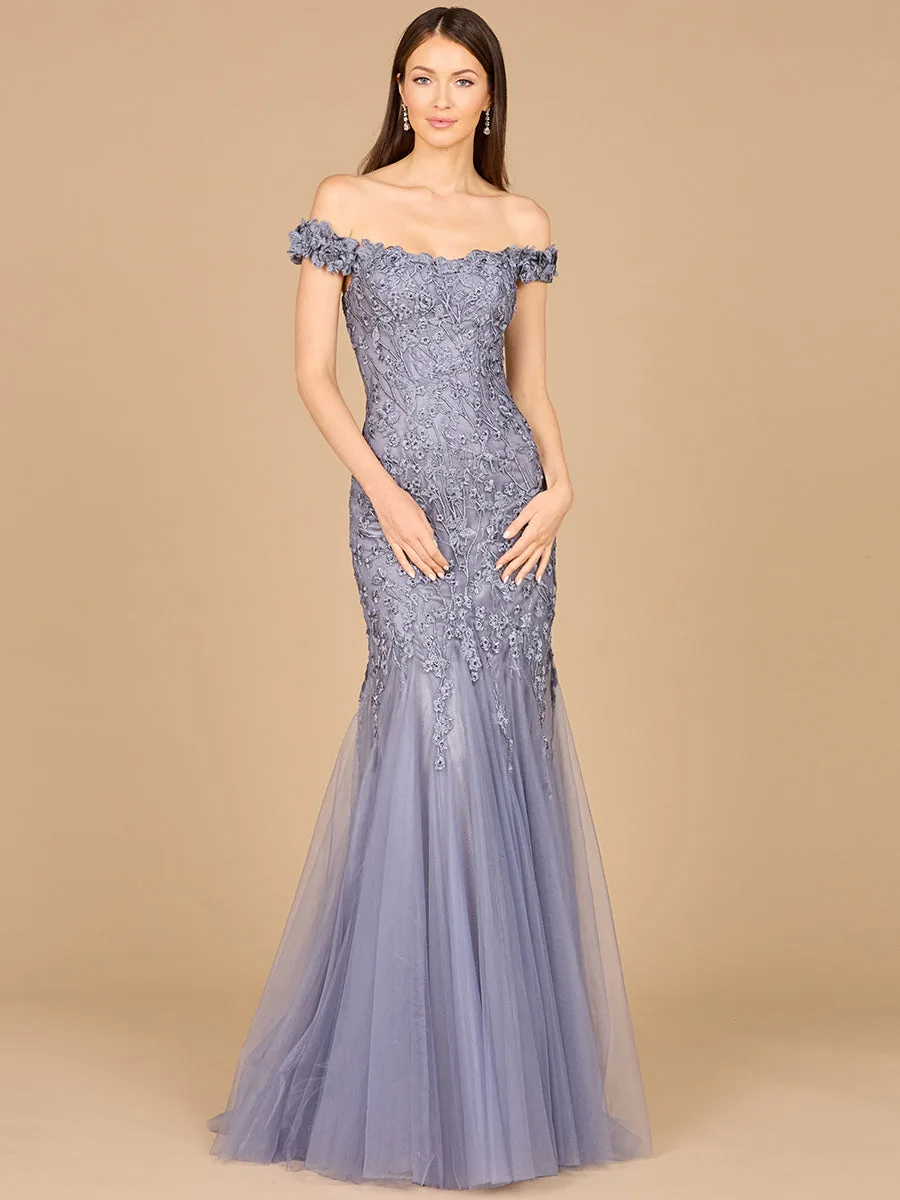 Off Shoulder Mermaid Gown by Lara New York — style 29021