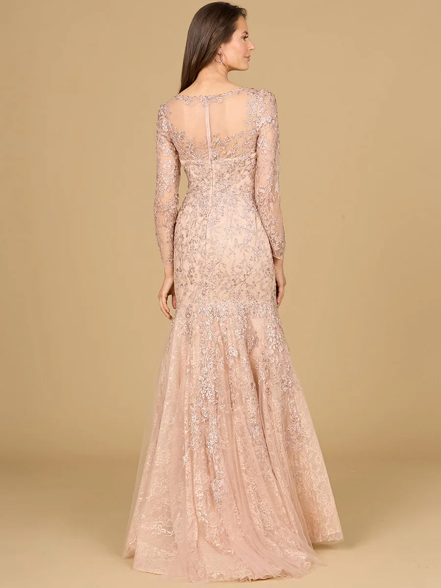 Long Sleeve, Mermaid Lace Gown by Lara New York — style 29130