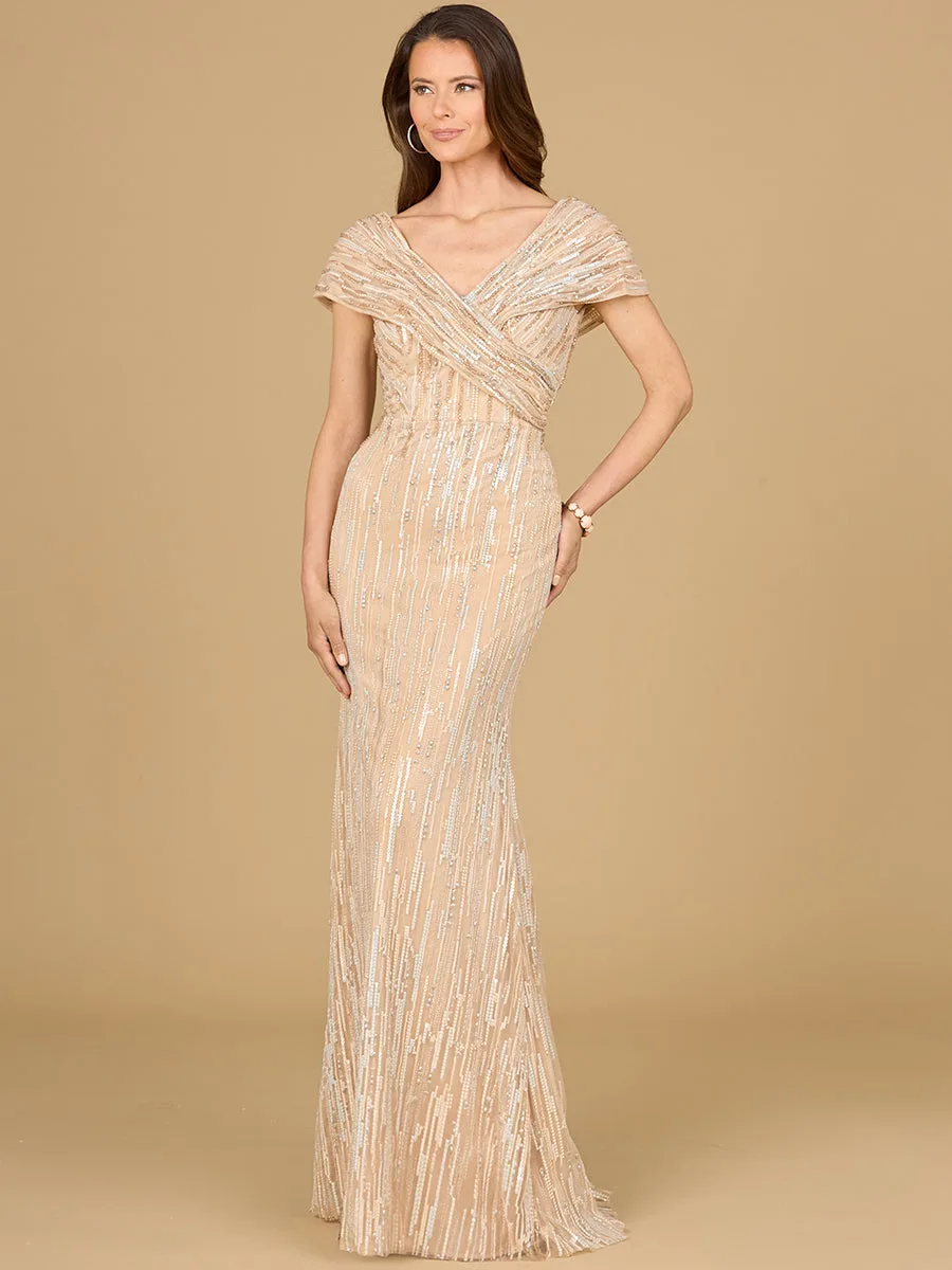 Mermaid Lace Gown by Lara New York — style 29144 in Champagne