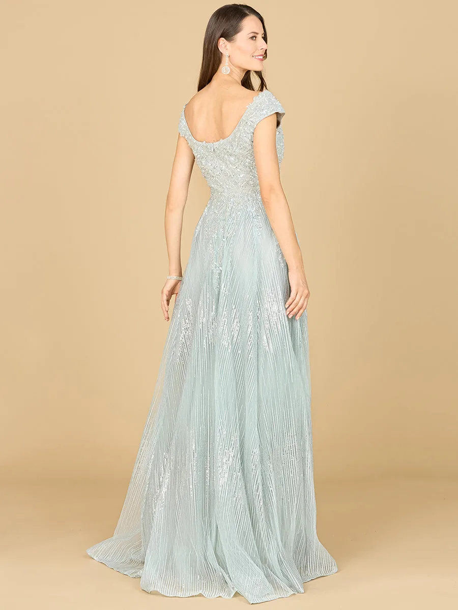 Cap Sleeve Lace Ballgown by Lara New York — style 29160