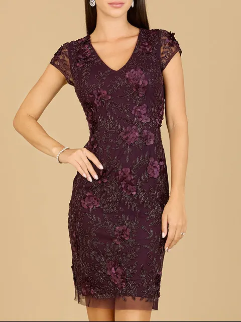 Cap Sleeve Embellished Dress