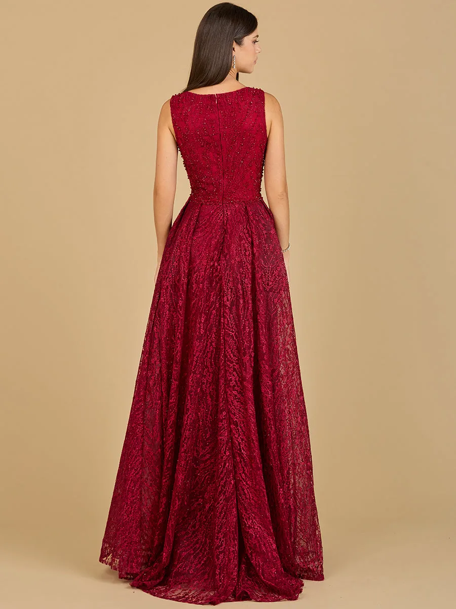 Lace Embroidered Overskirt Dress by Lara New York — style 29197