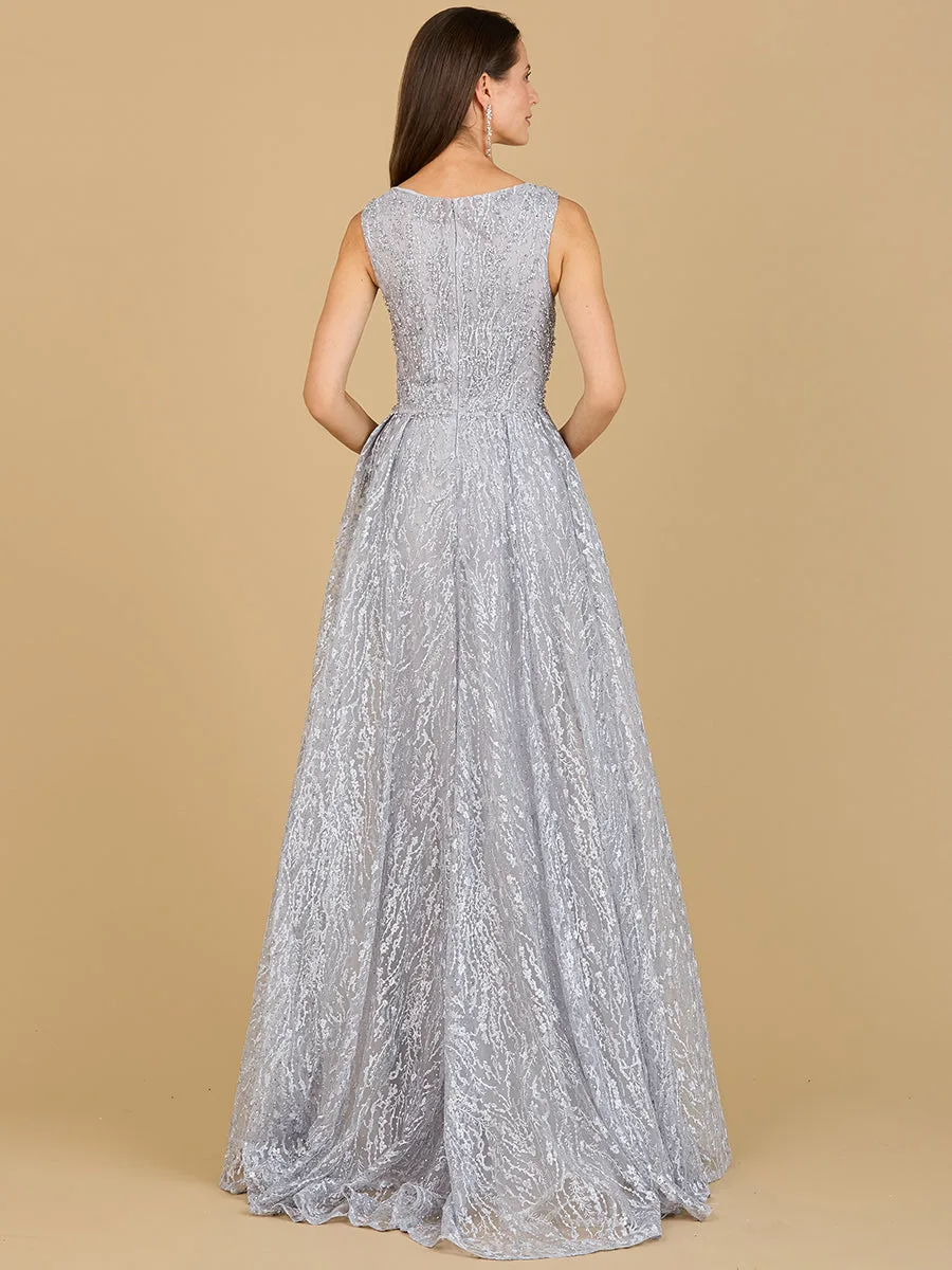 Lace Embroidered Overskirt Dress by Lara New York — style 29197