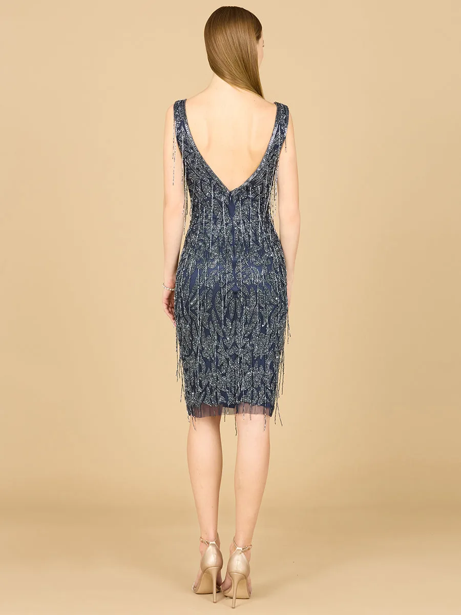 Fringe Cocktail Dress by Lara New York — style 29216