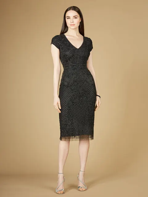 Cap Sleeve Midi Gown