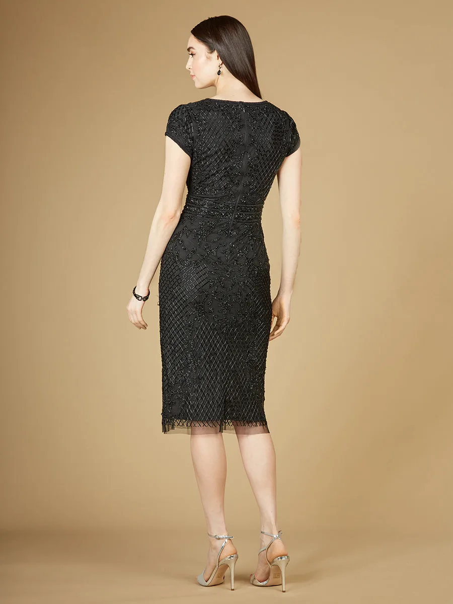 Cap Sleeve Midi Gown by Lara New York — style 29225