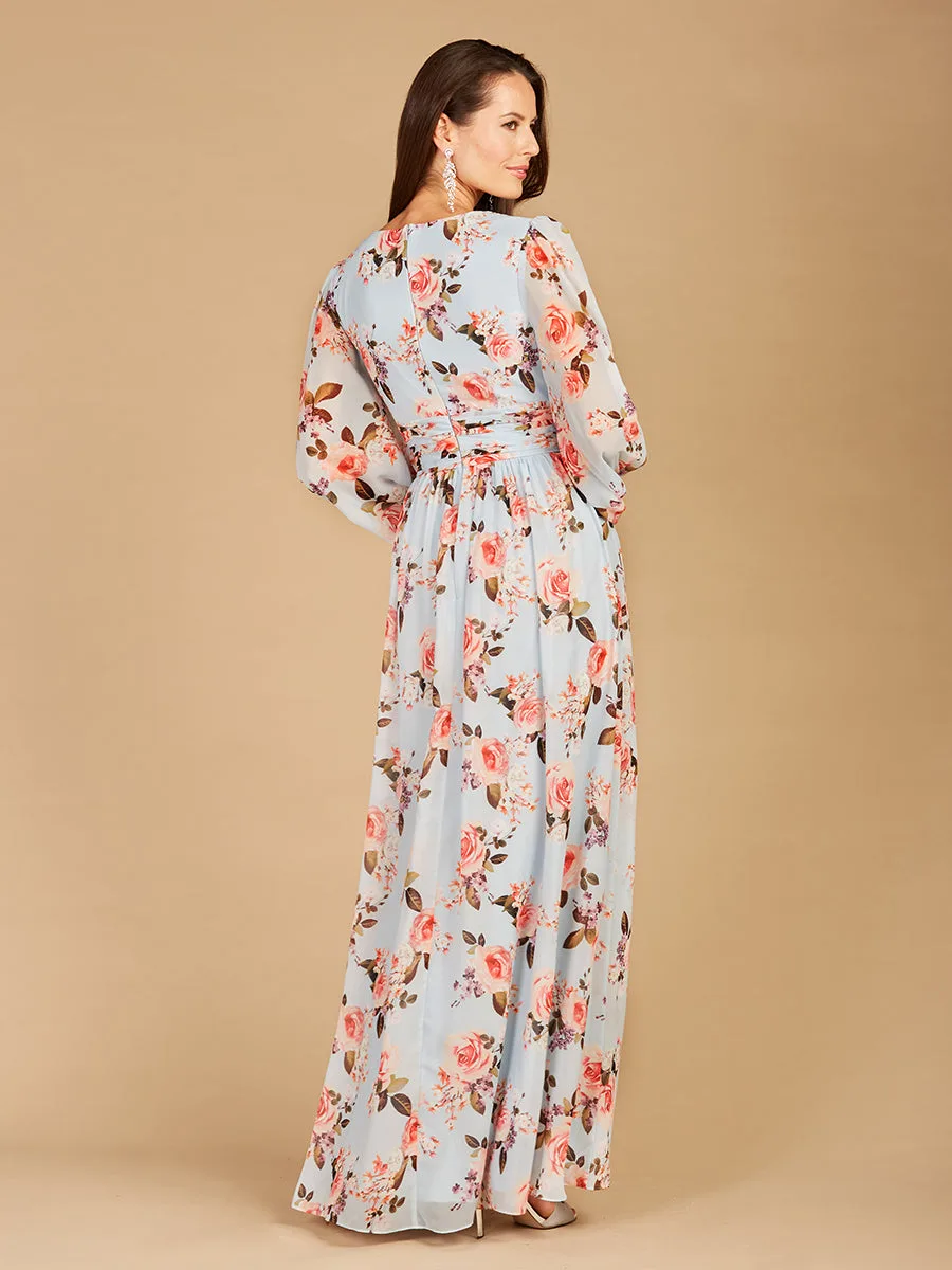 Long Sleeve Print Dress by Lara New York — style 29248