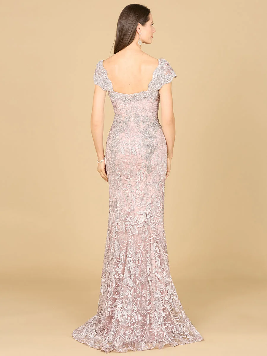 Fitted Lace Mermaid Gown by Lara New York — style 29295