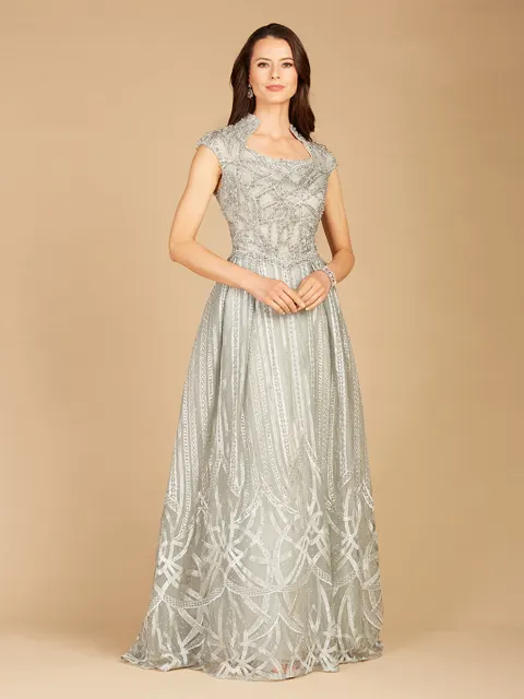 High Collar A-line Gown