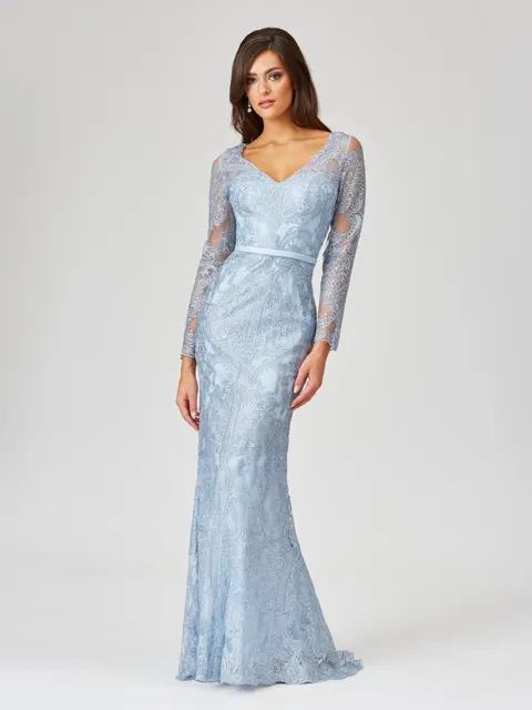 Long Sleeve Lace Mermaid Gown