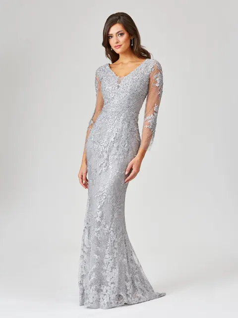 Long Sleeve Lace Mermaid Gown