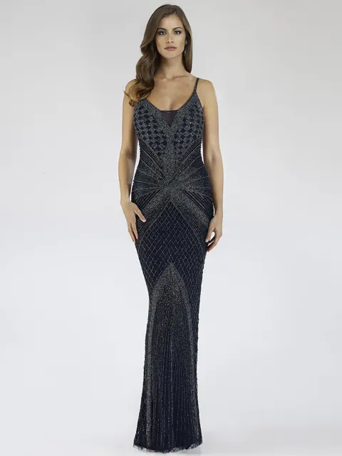 Spaghetti Strap Navy Dress