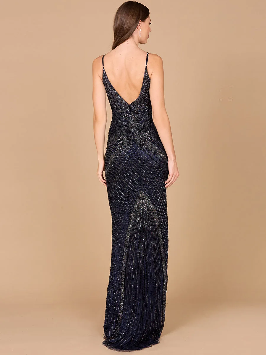 Spaghetti Strap Navy Dress by Lara New York — style 29595