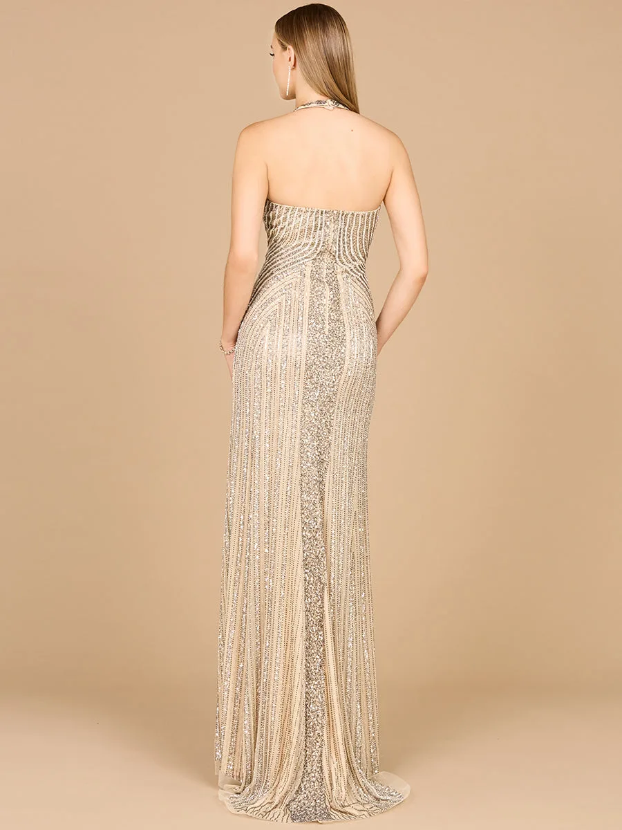 Halter Neck Dress with Keyhole by Lara New York — style 29600