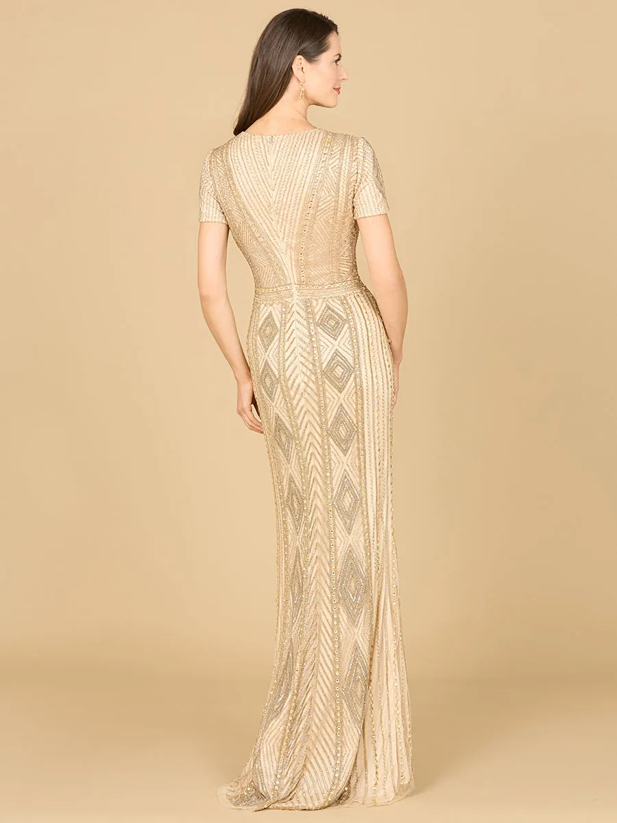 Closed Back, Cap Sleeve Dress by Lara New York — style 29606