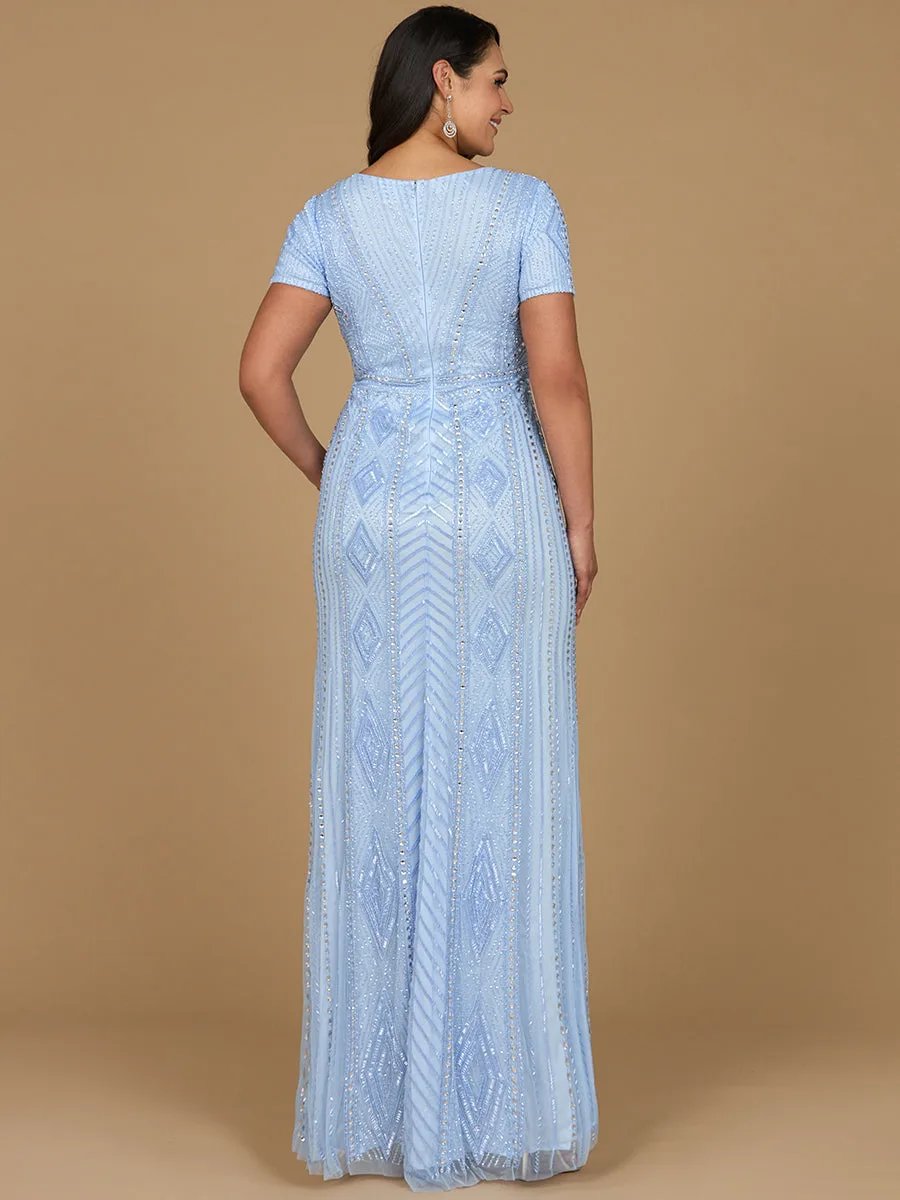 Closed Back, Cap Sleeve Dress by Lara New York — style 29606