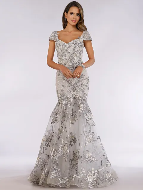 Cap Sleeve Mermaid Gown