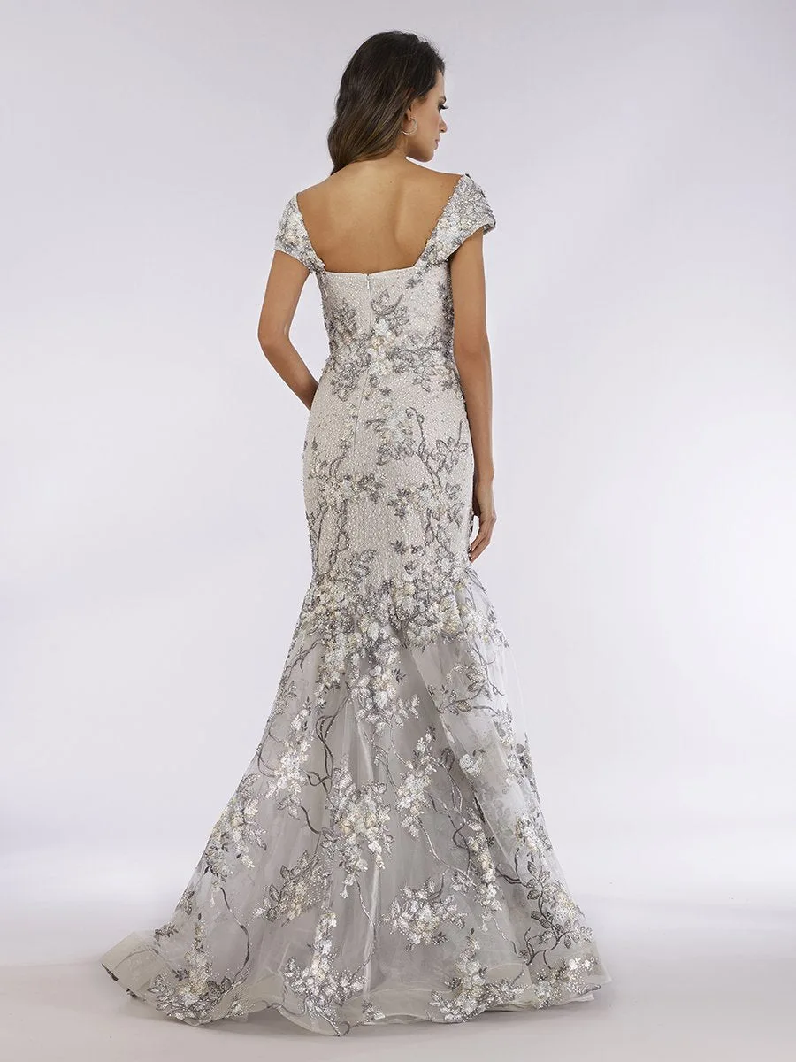 Cap Sleeve Mermaid Gown by Lara New York — style 29642