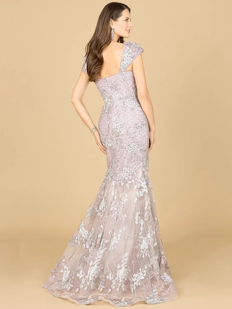 Cap Sleeve Mermaid Gown by Lara New York — style 29642