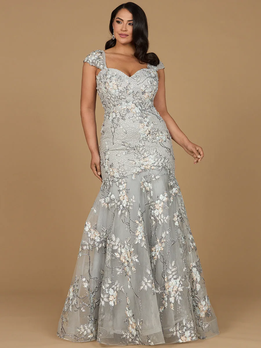 Cap Sleeve Mermaid Gown by Lara New York — style 29642