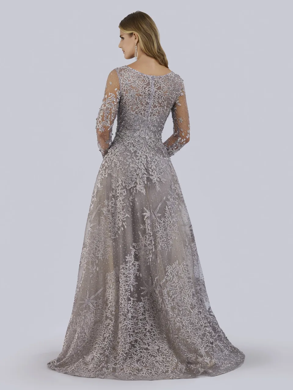 Long Sleeves Ballgown Fully Embellished by Lara New York — style 29759
