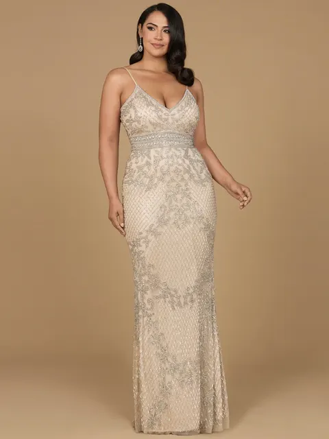 Body Con V-neck Beaded Dress