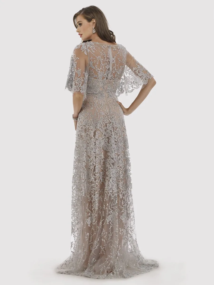 Cape Sleeve Mother's Gown by Lara New York — style 33277
