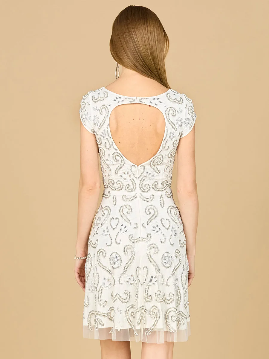 Nude Short Dress by Lara New York — style 33404