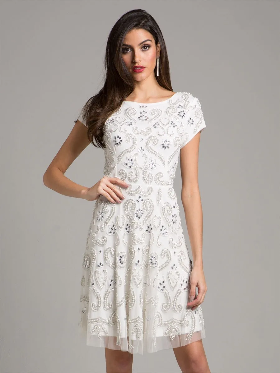 Nude Short Dress by Lara New York — style 33404