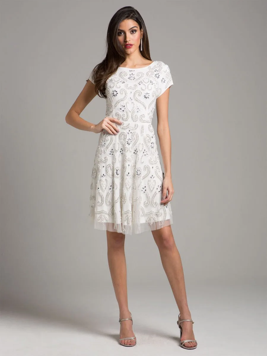 Nude Short Dress by Lara New York — style 33404