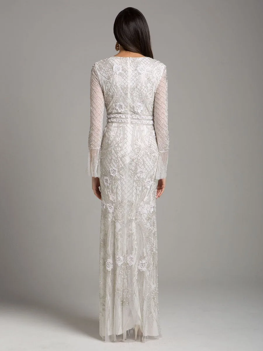Long Sleeve Ethereal Bridal Gown by Lara New York — style 33435