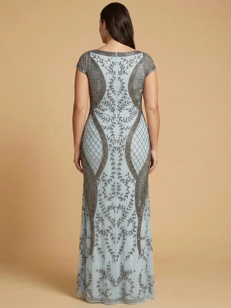 Cap Sleeve Modestly Covered Dress by Lara New York — style 33609