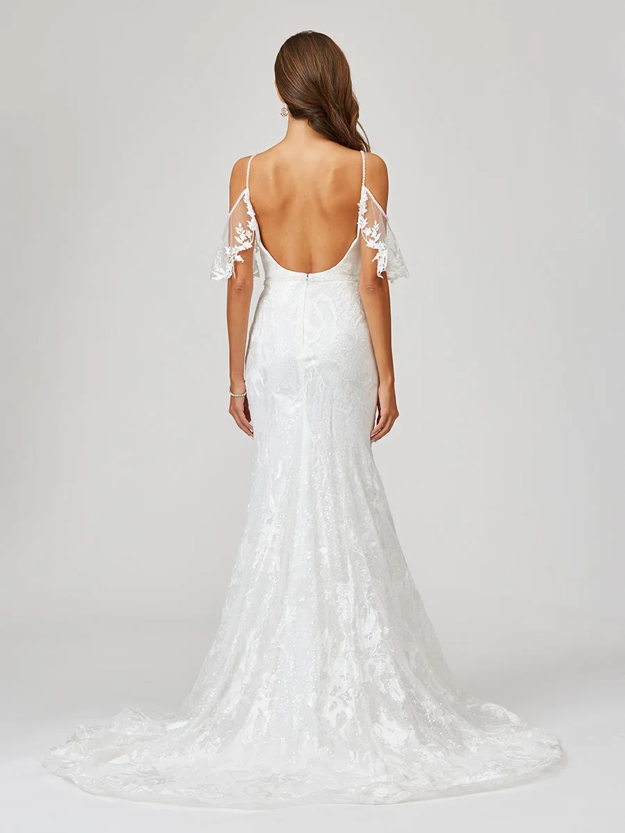 Lace Mermaid Bridal Gown by Lara New York — style 51037