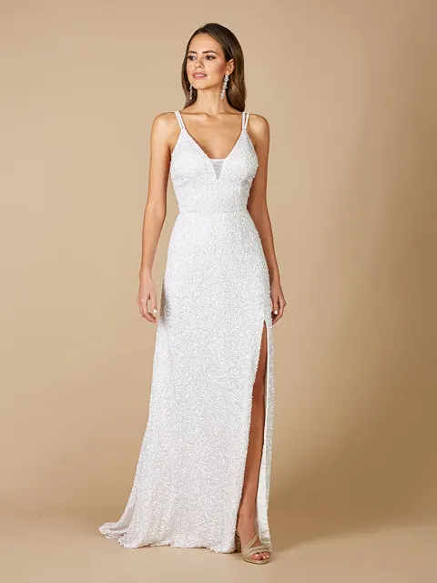 Greenley Sleeveless Beaded Wedding Dress